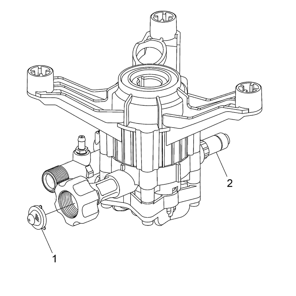 Pump Diagram and Parts List for 021020-00  Briggs and Stratton Pressure Washer